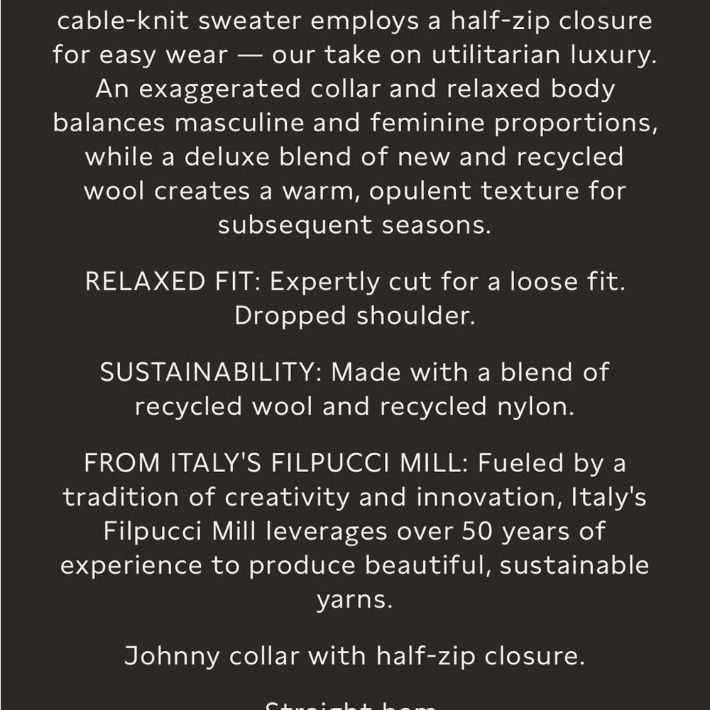 Banana Republic Camel Brown Cable-Knit Half-Zip Sweater - Picture 5 of 6